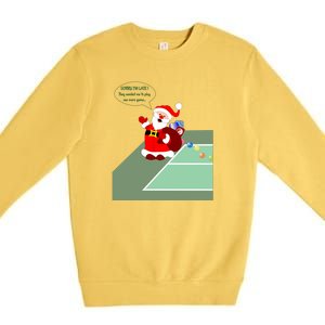 Fun Pickleball | Pickleball Santa | Pickleball Holiday | Pickleball Gift | Great Premium Crewneck Sweatshirt