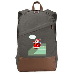 Fun Pickleball | Pickleball Santa | Pickleball Holiday | Pickleball Gift | Great Cotton Canvas Backpack