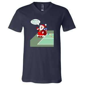 Fun Pickleball | Pickleball Santa | Pickleball Holiday | Pickleball Gift | Great V-Neck T-Shirt