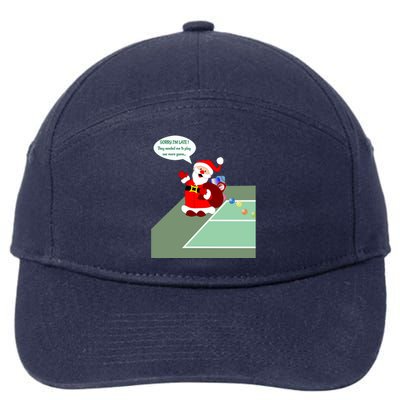 Fun Pickleball | Pickleball Santa | Pickleball Holiday | Pickleball Gift | Great 7-Panel Snapback Hat