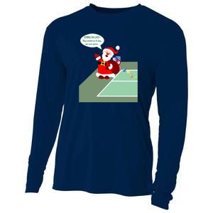 Fun Pickleball | Pickleball Santa | Pickleball Holiday | Pickleball Gift | Great Cooling Performance Long Sleeve Crew