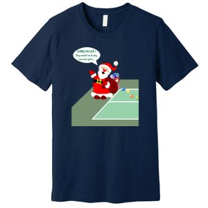 Fun Pickleball | Pickleball Santa | Pickleball Holiday | Pickleball Gift | Great Premium T-Shirt