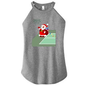 Fun Pickleball | Pickleball Santa | Pickleball Holiday | Pickleball Gift | Great Women's Perfect Tri Rocker Tank