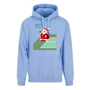 Fun Pickleball | Pickleball Santa | Pickleball Holiday | Pickleball Gift | Great Unisex Surf Hoodie