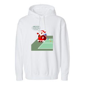 Fun Pickleball | Pickleball Santa | Pickleball Holiday | Pickleball Gift | Great Garment-Dyed Fleece Hoodie