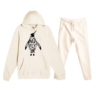 Funny Penguin Pilot Christmas Gift Idea Premium Hooded Sweatsuit Set