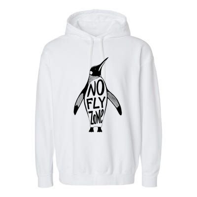 Funny Penguin Pilot Christmas Gift Idea Garment-Dyed Fleece Hoodie