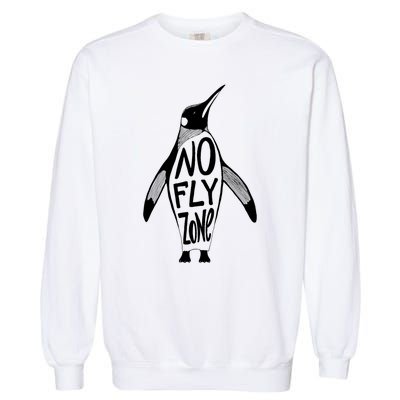 Funny Penguin Pilot Christmas Gift Idea Garment-Dyed Sweatshirt