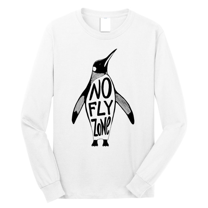 Funny Penguin Pilot Christmas Gift Idea Long Sleeve Shirt