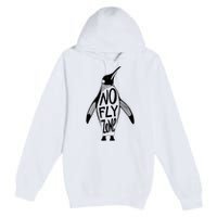 Funny Penguin Pilot Christmas Gift Idea Premium Pullover Hoodie