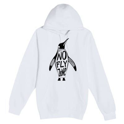 Funny Penguin Pilot Christmas Gift Idea Premium Pullover Hoodie