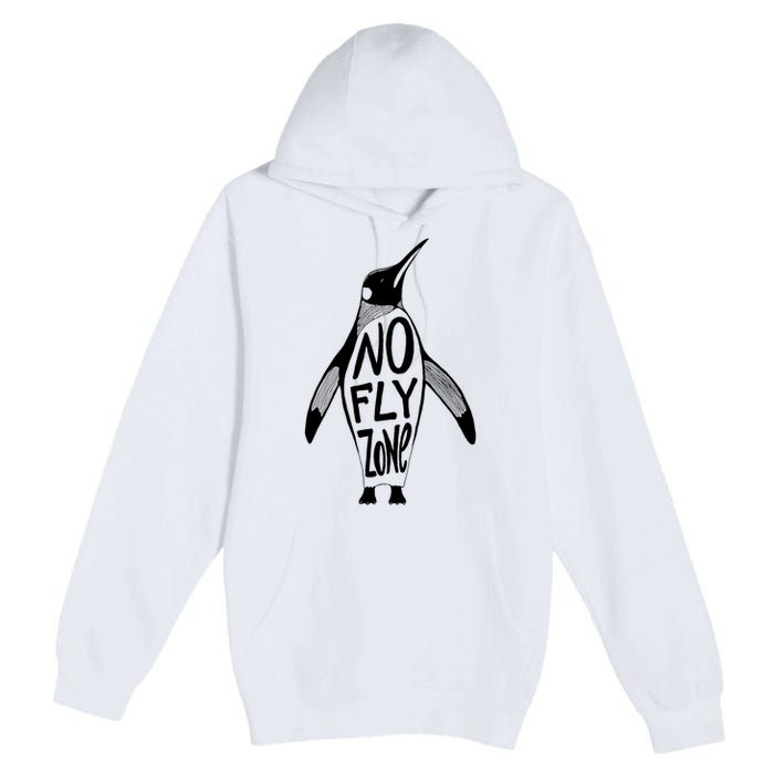 Funny Penguin Pilot Christmas Gift Idea Premium Pullover Hoodie