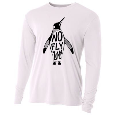 Funny Penguin Pilot Christmas Gift Idea Cooling Performance Long Sleeve Crew