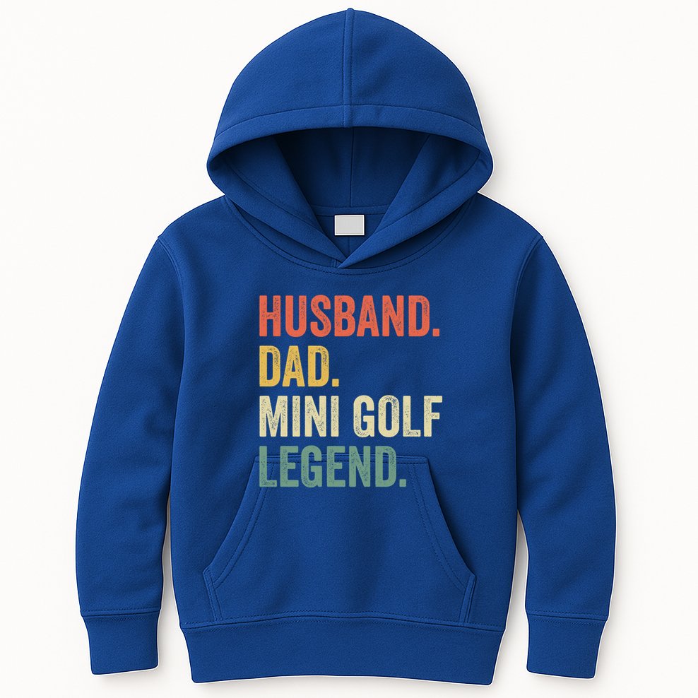 Funny Putt Putt Golf Husband Dad Mini Golf Legend Vintage Gift Kids Hoodie