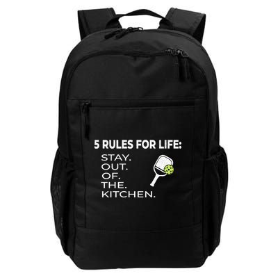 Funny Pickleball Pun Stay Out Of The Kitchen Green Gift Backpack