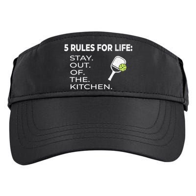 Funny Pickleball Pun Stay Out Of The Kitchen Green Gift Adult Drive Performance Visor