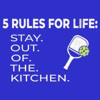 Funny Pickleball Pun Stay Out Of The Kitchen Green Gift 16 in Basic Backpack