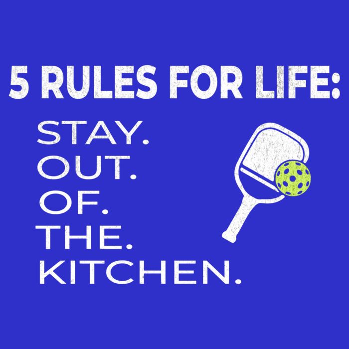 Funny Pickleball Pun Stay Out Of The Kitchen Green Gift 16 in Basic Backpack
