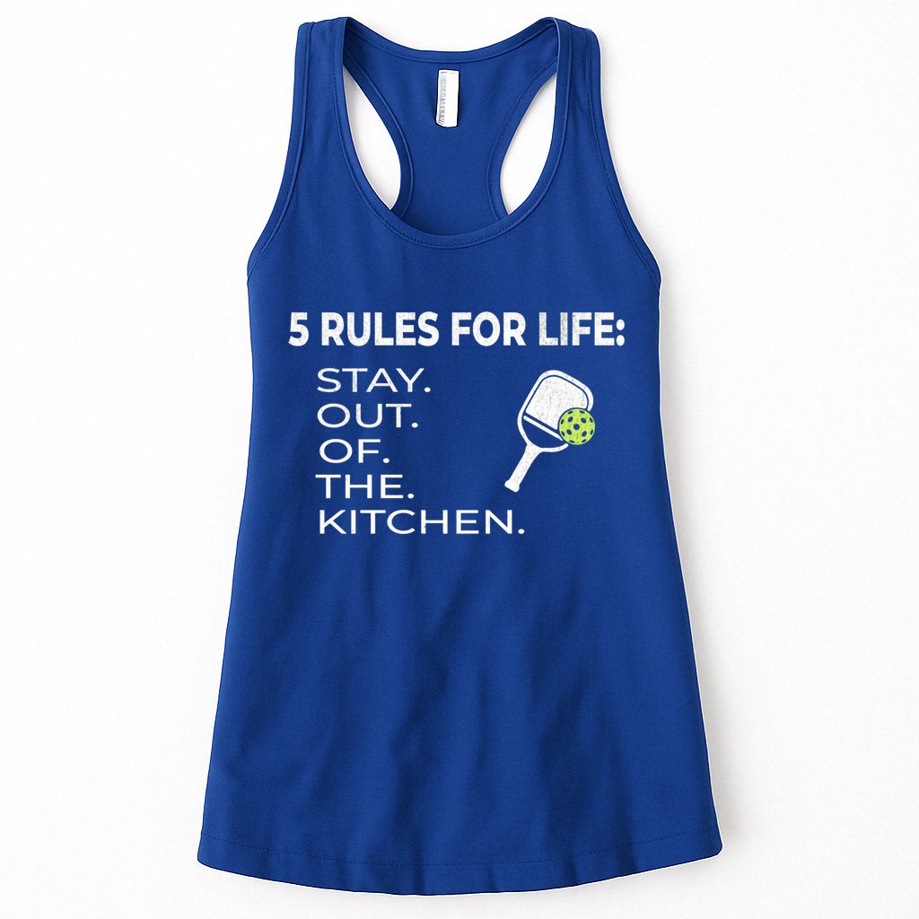 Funny Pickleball Pun Stay Out Of The Kitchen Green Gift Womens Tank Top
