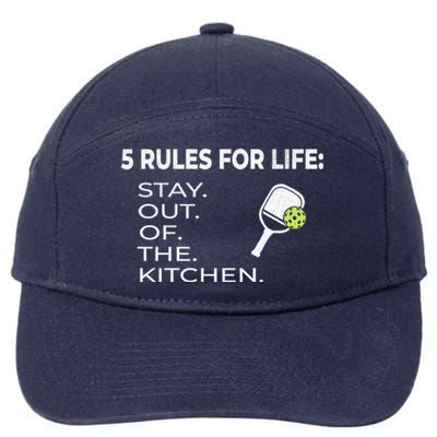 Funny Pickleball Pun Stay Out Of The Kitchen Green Gift 7-Panel Snapback Hat