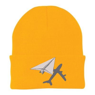 Funny Pilot Paper Airplane For COpilots Knit Cap Winter Beanie