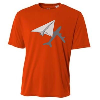 Funny Pilot Paper Airplane For COpilots Cooling Performance Crew T-Shirt