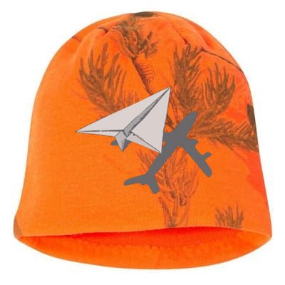 Funny Pilot Paper Airplane For COpilots Kati - Camo Knit Beanie