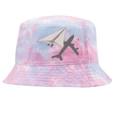 Funny Pilot Paper Airplane For COpilots Tie-Dyed Bucket Hat