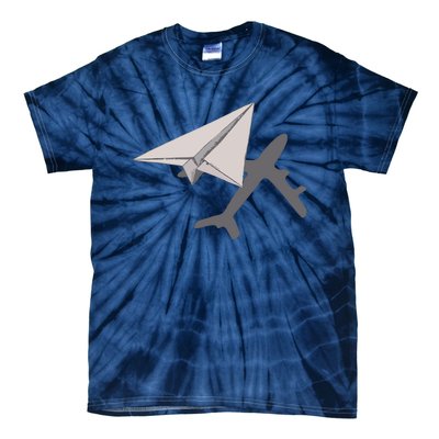 Funny Pilot Paper Airplane For COpilots Tie-Dye T-Shirt