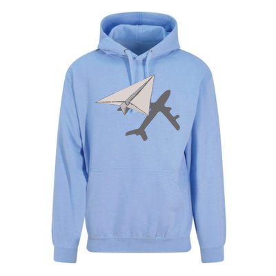 Funny Pilot Paper Airplane For COpilots Unisex Surf Hoodie