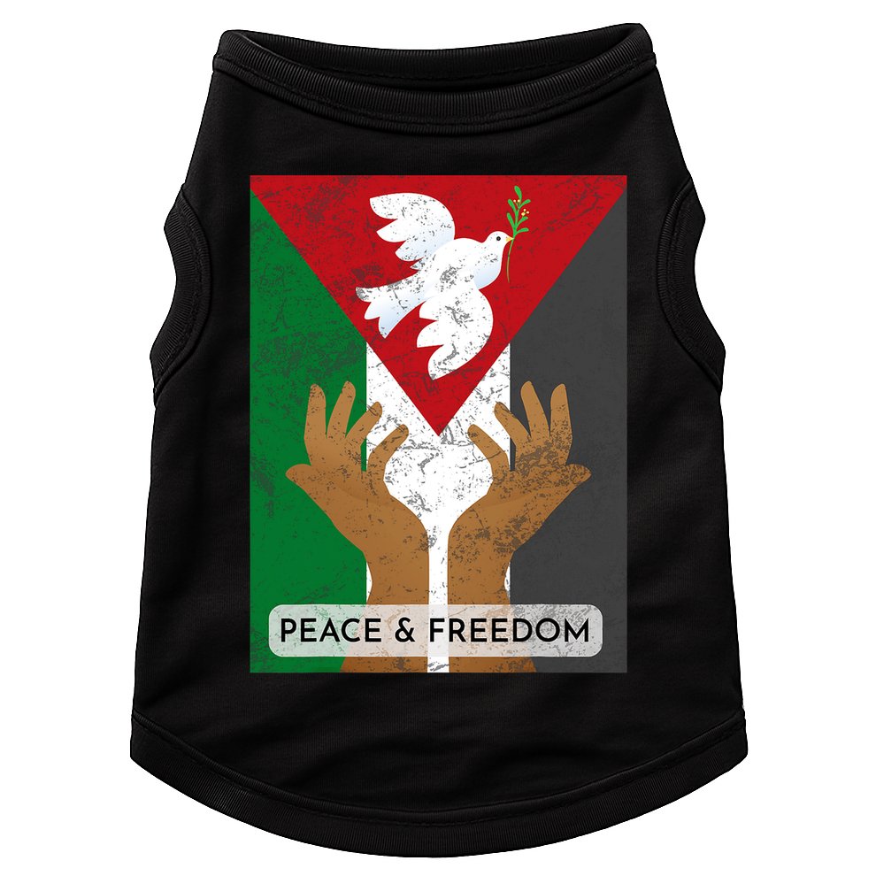 Free Palestine Peace & Freedom Support Palestine And Gaza Doggie Tank