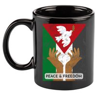 Free Palestine Peace & Freedom Support Palestine And Gaza 11oz C Handle Ceramic Mug