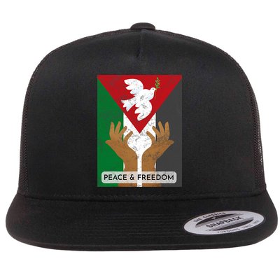 Free Palestine Peace & Freedom Support Palestine And Gaza Flatbill Hat