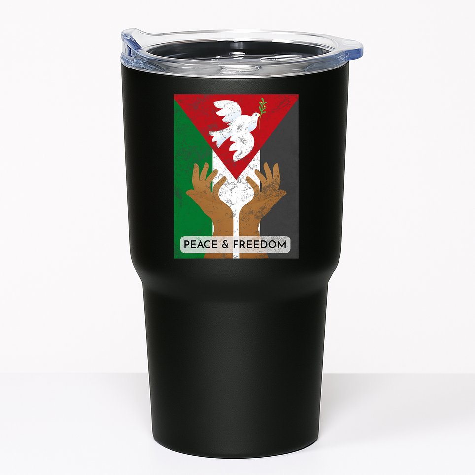 Free Palestine Peace & Freedom Support Palestine And Gaza Tumbler