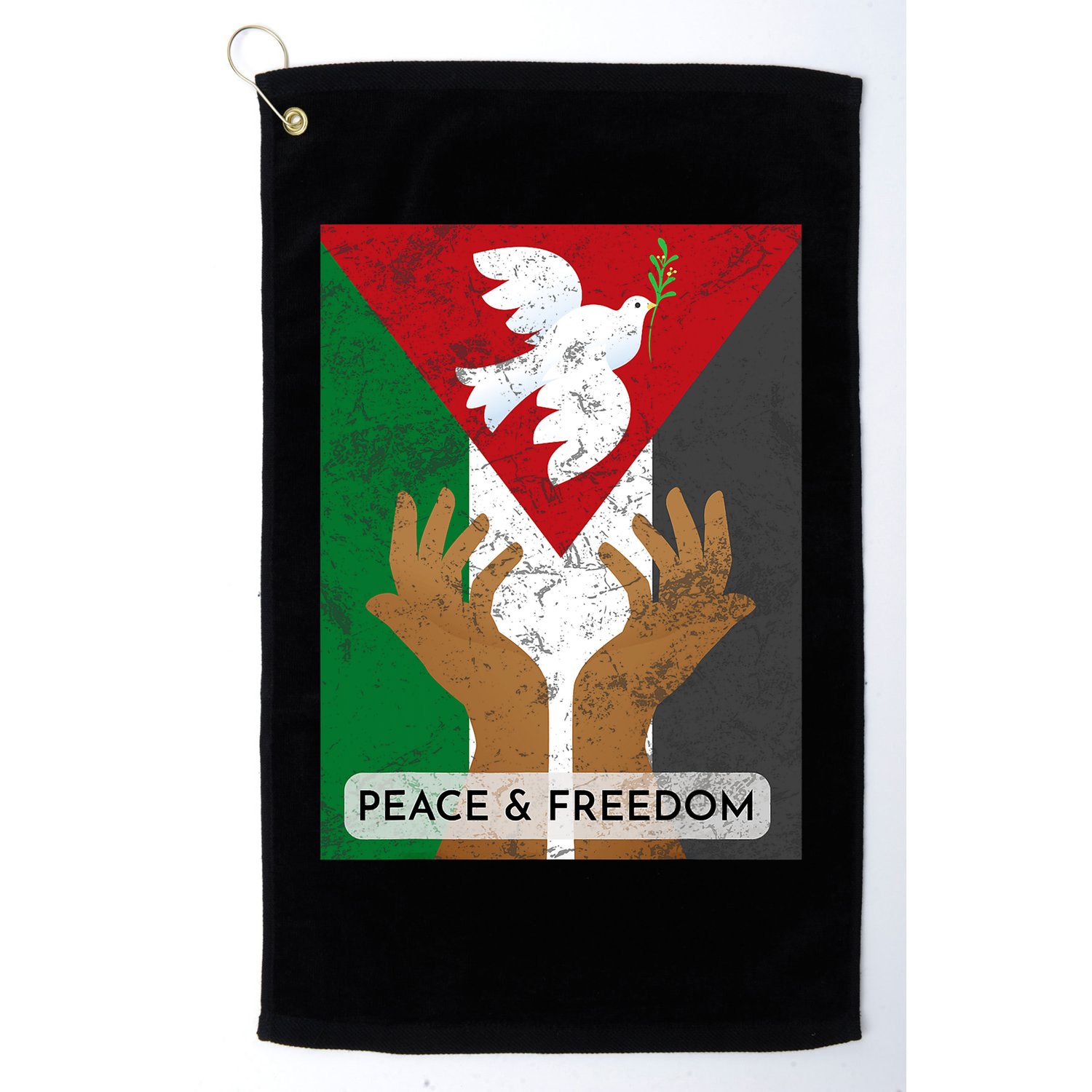 Free Palestine Peace & Freedom Support Palestine And Gaza Golf Towel