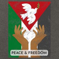 Free Palestine Peace & Freedom Support Palestine And Gaza Cotton Canvas Backpack