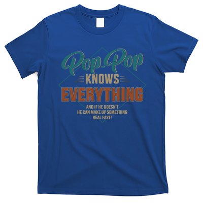 Funny Pop Pop Knows Everything For Grandpa And FatherS Day Meaningful Gift T-Shirt