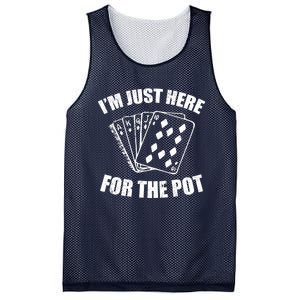 Funny Poker Player Gifts I'm Just Here For The Pot Mesh Reversible Basketball Jersey Tank