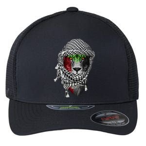 Free Palestine Palestinian Lion Gift Flexfit Unipanel Trucker Cap