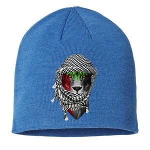 Free Palestine Palestinian Lion Gift Sustainable Beanie