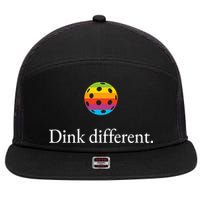 Funny Pickleball Player Lover Dinking Problem Gift 7 Panel Mesh Trucker Snapback Hat