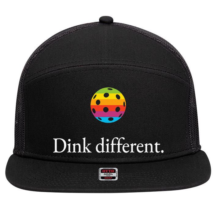 Funny Pickleball Player Lover Dinking Problem Gift 7 Panel Mesh Trucker Snapback Hat
