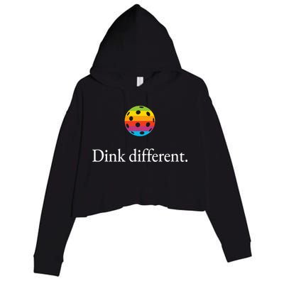 Funny Pickleball Player Lover Dinking Problem Gift Crop Fleece Hoodie