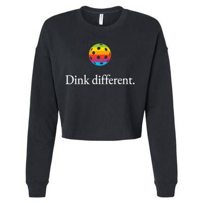 Funny Pickleball Player Lover Dinking Problem Gift Cropped Pullover Crew