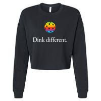 Funny Pickleball Player Lover Dinking Problem Gift Cropped Pullover Crew
