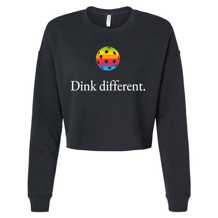 Funny Pickleball Player Lover Dinking Problem Gift Cropped Pullover Crew