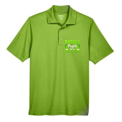 Funny Pickle People Do It With Relish Gift Men's Origin Performance Pique Polo