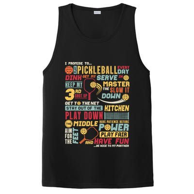 Funny Pickleball Pledge Pickleball Player Coach PosiCharge Competitor Tank