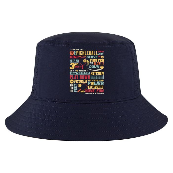 Funny Pickleball Pledge Pickleball Player Coach Cool Comfort Performance Bucket Hat
