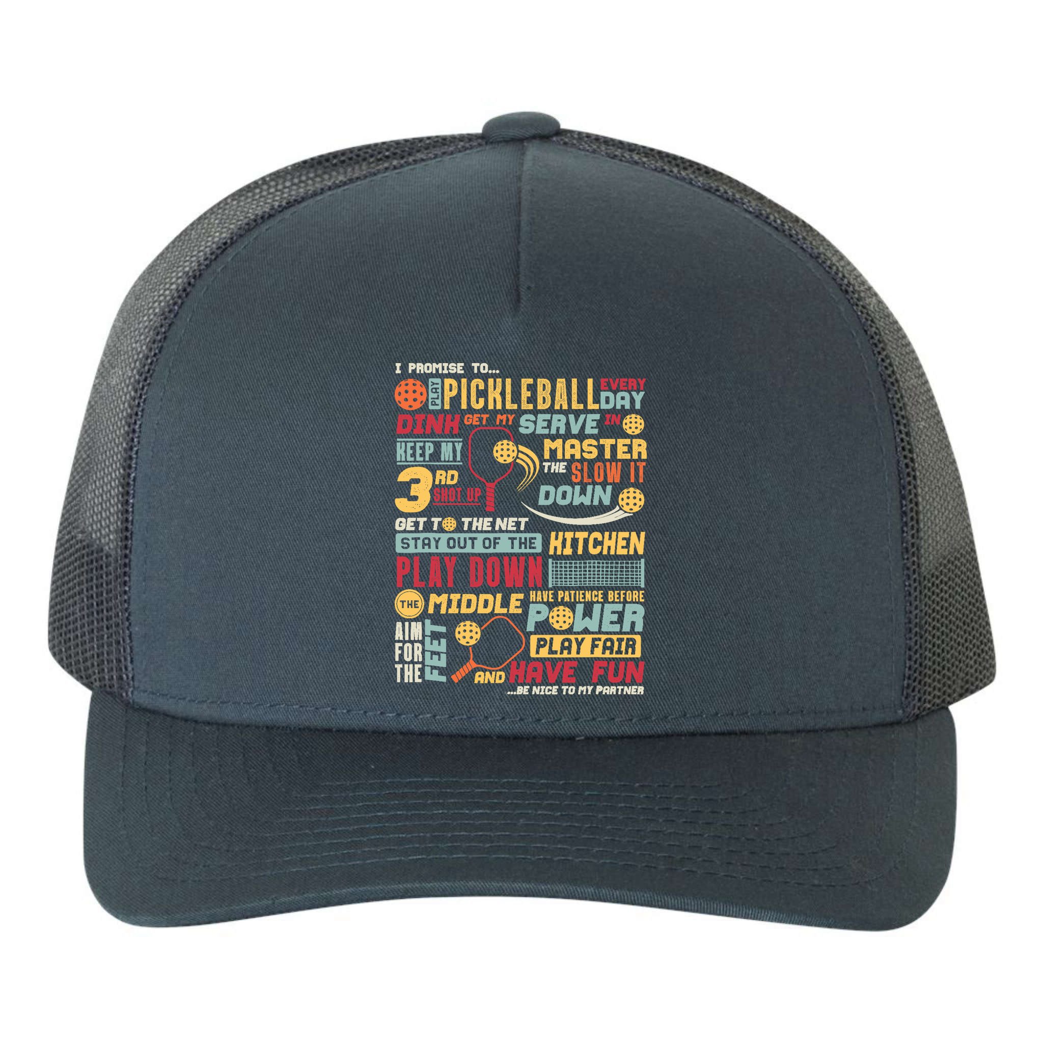 Funny Pickleball Pledge Pickleball Player Coach Yupoong Adult 5-Panel Trucker Hat